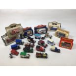 Quantity of vintage cars and truck models, with Pepsi and Postman Pat/Royal Mail interest et al.