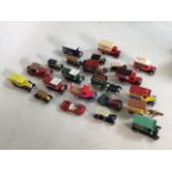 Assortment of retro and vintage toy cars and advertising vans by Lledo â€˜Days Goneâ€™. AF.