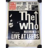 Reproduction limited edition NME front cover art poster for The Who Live At Leeds, 1970, 2002 GWR