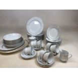 Japanese fine china dinner service. Platinum Rose also with another box of china