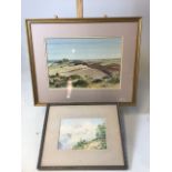 Arthur Young (1915-1994) Water colour of Bamburgh Castle. Signed and dated lower right. W:63cm x H: