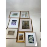 A quantity of original paintings, mixed media and pencil sketch including work by Jane Cope, Jo