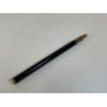 A vintage extendable telescopic pointer with wooden tip H:75cm fully extended