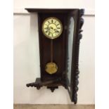 German, early 20th century Gustav Becker â€˜Viennaâ€™ regulator wall clock, with spirit level for