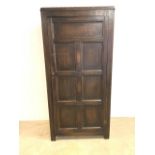 A 20th century panel door wardrobe. W:93cm x D:62cm x H:192cm