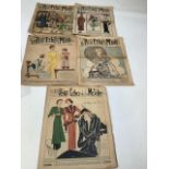 Five editions of Le Petit Echo de la Mode together with an quantity of newspapers and cuttings of