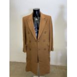 A mens cashmere overcoat by Savoy Tailors Guild, London. Size 38. In good order - slight moth to one