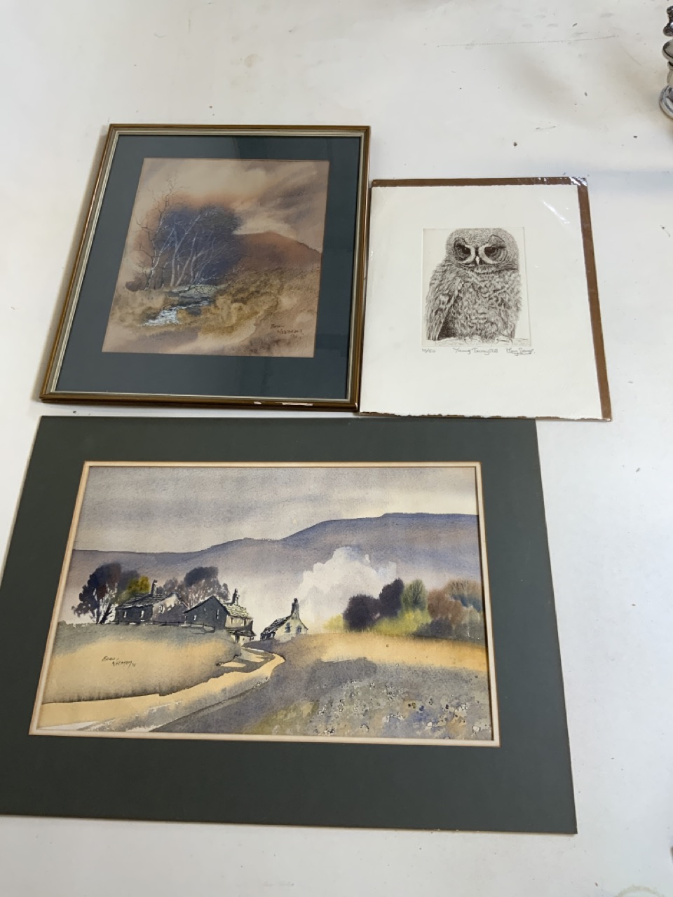 Two contemporary watercolours of Moorland scenes by Brain Needham (British ?-2004) signed and