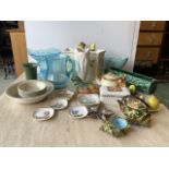 A quantity of collectable ceramics including wade, Carltonware, Dartmouth pottery, Midwinter also