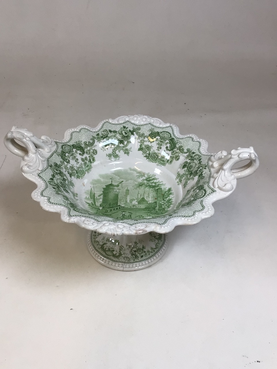 Pomerania green and white china by John Ridgway circa 1835. Comprising 15 plates 23cm, 5 assorted - Bild 9 aus 13