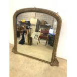 An antique gesso gilt painted mirror. Original glass and back. (a.f) W:120cm x H:110cm