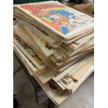 A stack of Beano, Dandy and buster comics etc.