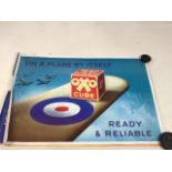 Four vintage style oxo posters includes On a plane by itself, For Winter Health and others - see