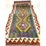 Rug. Chobi Kilim runner. W:64cm x H:195cm