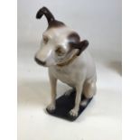 A resin figure of Nipper, the HMV dog H:37cm