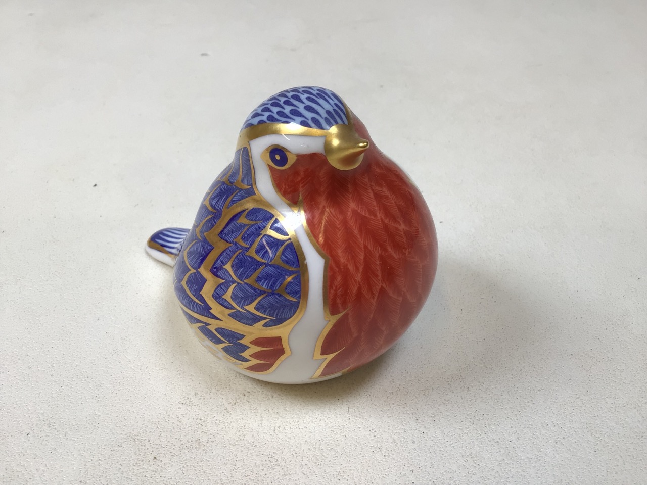 Royal Crown Derby paperweights of birds, includes three ducks and two birds. With silver and gold - Bild 11 aus 13