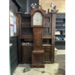 A Longcase clock John Gates London. Contained in a mahogany case with chamfered sides to trunk,