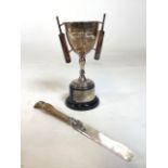 Cricket interest, a silver plated presentation cup for the Home Counties Cricket League Special