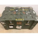 A plastic STC ammo crate (and contents - beer glasses)