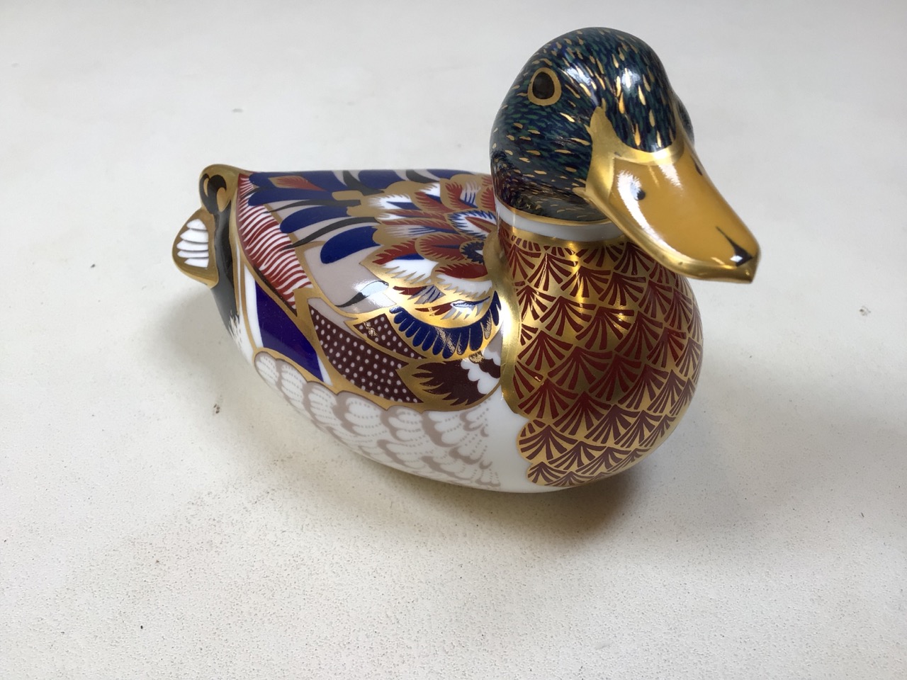 Royal Crown Derby paperweights of birds, includes three ducks and two birds. With silver and gold - Bild 5 aus 13