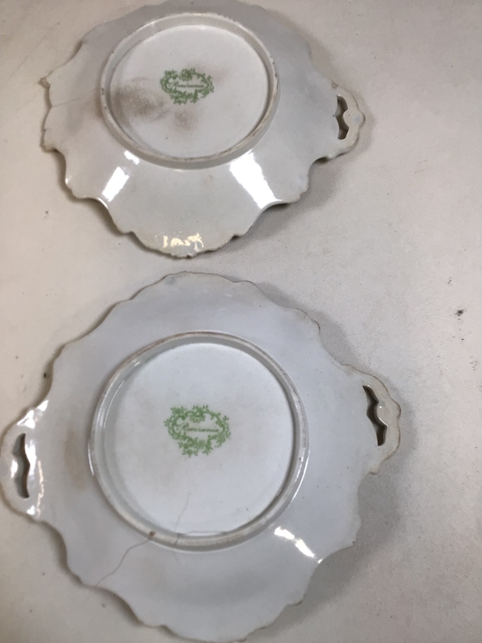 Pomerania green and white china by John Ridgway circa 1835. Comprising 15 plates 23cm, 5 assorted - Bild 6 aus 13