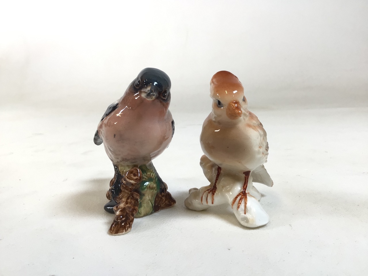 8 ceramic bird figures, from Royal Worcester, Goebel of West Germany and Beswick. Bullfinch, Great - Bild 4 aus 9