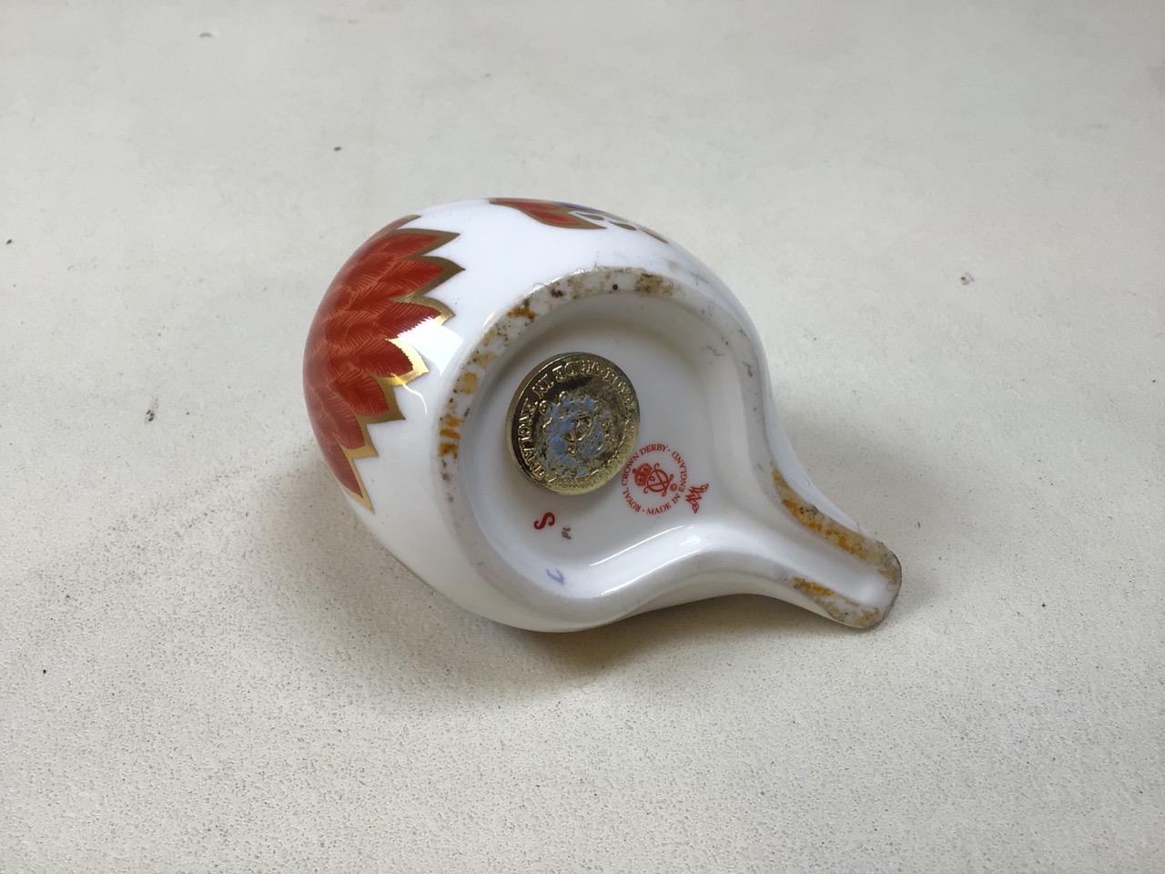 Royal Crown Derby paperweights of birds, includes three ducks and two birds. With silver and gold - Bild 13 aus 13