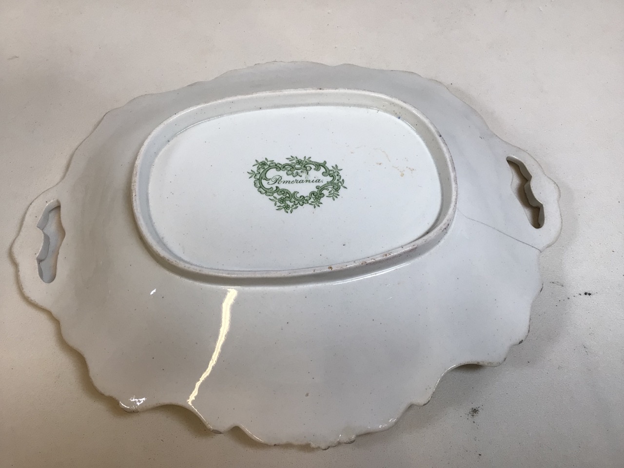 Pomerania green and white china by John Ridgway circa 1835. Comprising 15 plates 23cm, 5 assorted - Bild 13 aus 13