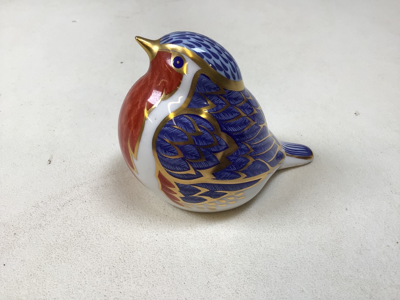 Royal Crown Derby paperweights of birds, includes three ducks and two birds. With silver and gold - Bild 12 aus 13