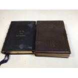 An album containing cabinet cards also with a bible and others