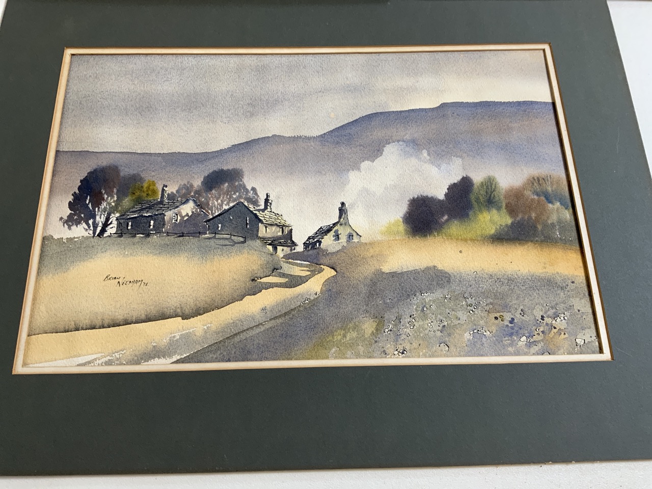 Two contemporary watercolours of Moorland scenes by Brain Needham (British ?-2004) signed and - Bild 2 aus 6