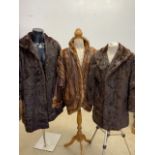 a quantity of vintage fur coats and jackets see photos. One faux fur
