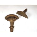 A pair of vintage gilded plaster wall sconces W:23cm x H:25cm