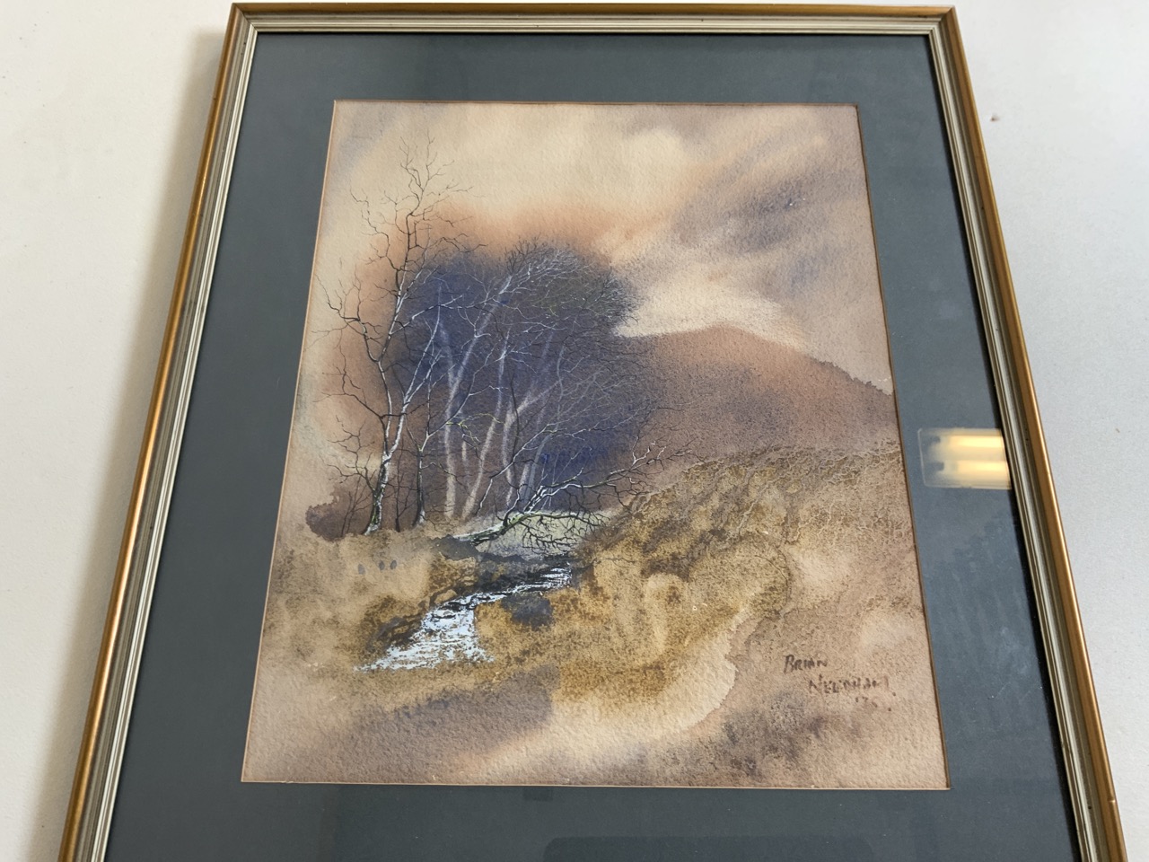 Two contemporary watercolours of Moorland scenes by Brain Needham (British ?-2004) signed and - Image 4 of 6