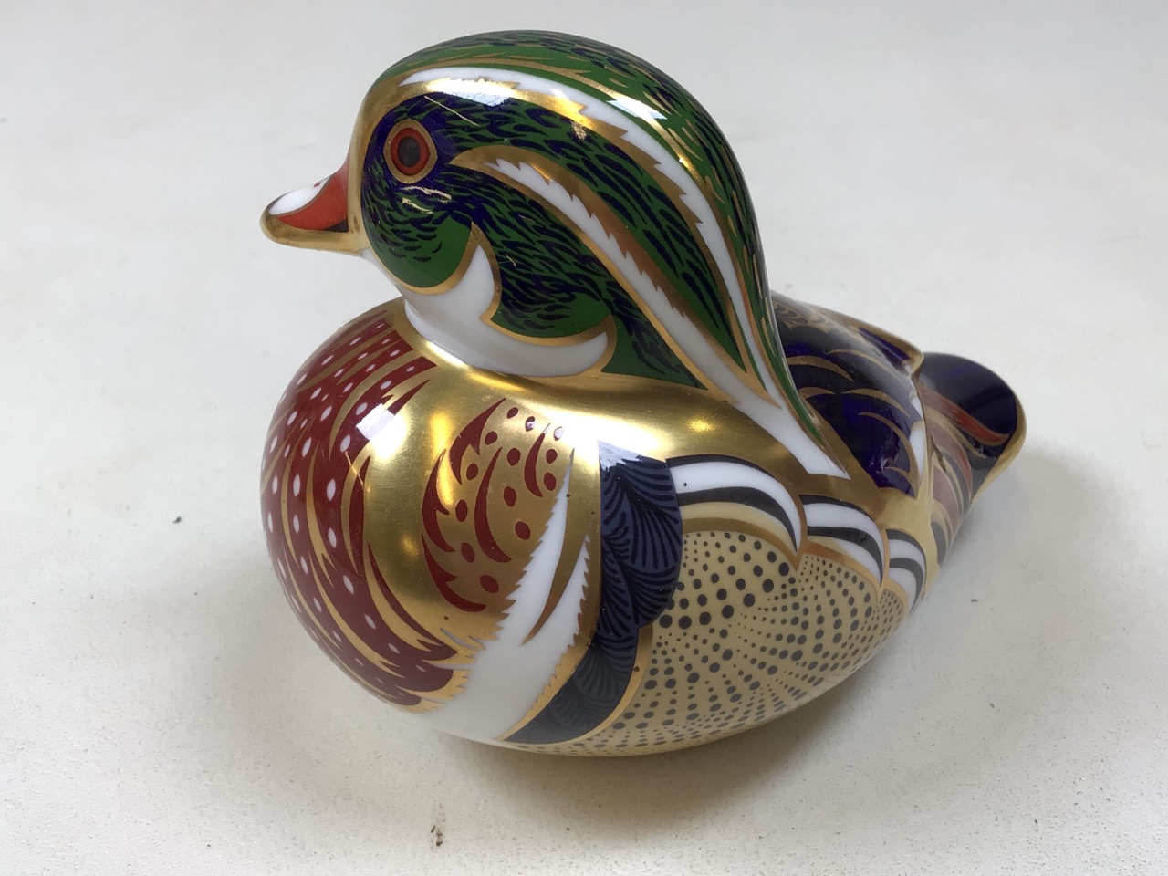 Royal Crown Derby paperweights of birds, includes three ducks and two birds. With silver and gold - Bild 3 aus 13