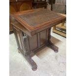 A Victorian style mahogany Davenport with Satin wood interior with leather writing slope. With