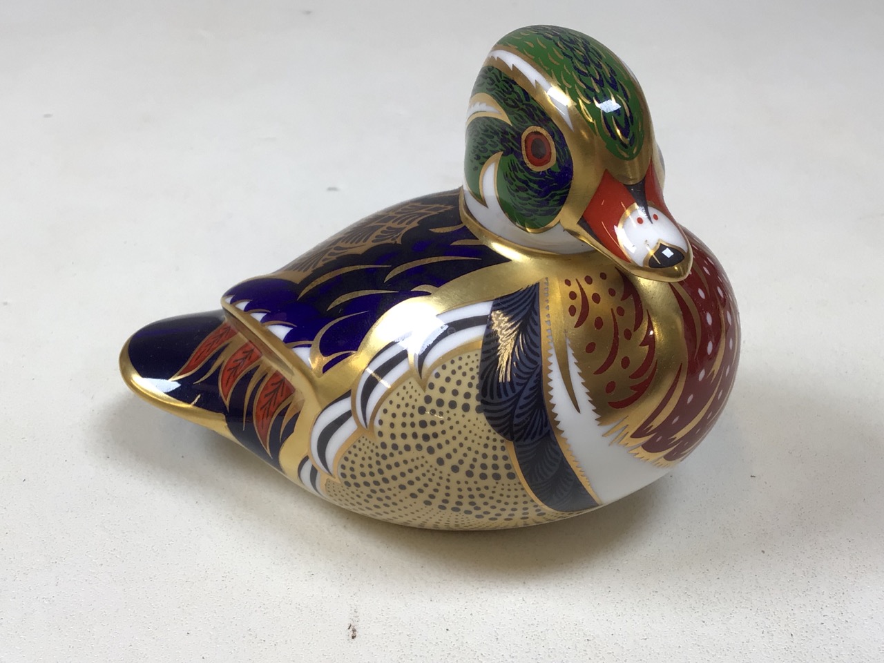 Royal Crown Derby paperweights of birds, includes three ducks and two birds. With silver and gold - Bild 2 aus 13