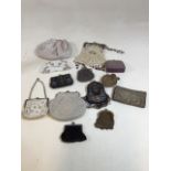 Vintage beaded, sequinned and mesh purses and bags - some early twentieth century