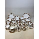 A large quantity of Royal Albert Old Country Roses in good condition. Six piece settings includes,