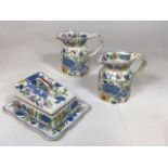 Masons Regency vintage jugs and a cheese dish