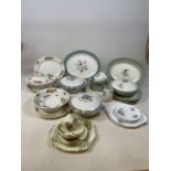 Mixed ceramics including: part set of Copeland Spode Olympus, Grindley Marlborough, Midwinter