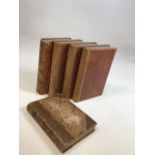 Four volumes of Boswells Life of Samuel Johnson, printed for T Cadell and W Davies 1811 with one