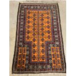 A small Iranian rug. W:97cm x H:155cm