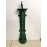 A vintage cast iron wall mounted water tap stamped Chartres and son. H:95cm