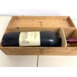 A 6 Litre bottle of red wine Villa Antinori Rossi 2001 in pine presentation box.