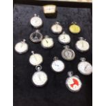 A quantity of pocket watches in A/F condition. Includes Smiths, Sekonda, Ingersoll and others