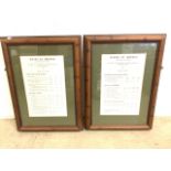 A pair of framed pub posters. W:56cm x H:76cm