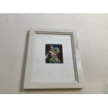 A figural oil portrait - The Messenger - signed Bell lower left W:8cm x H:9.5cm image size