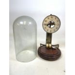 A French Bulle Clock Brevete S.G.D.G patented with glass dome (cracked) clock a.f. Height of dome