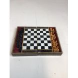 An inlaid chess set